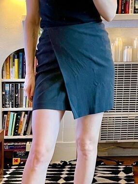 Black Asymmetrical Mini Skirt